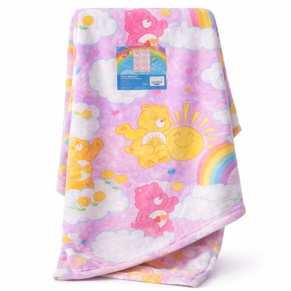 Care Bears Other - CareBears Pink and Yellow Twin Blanket 60x90